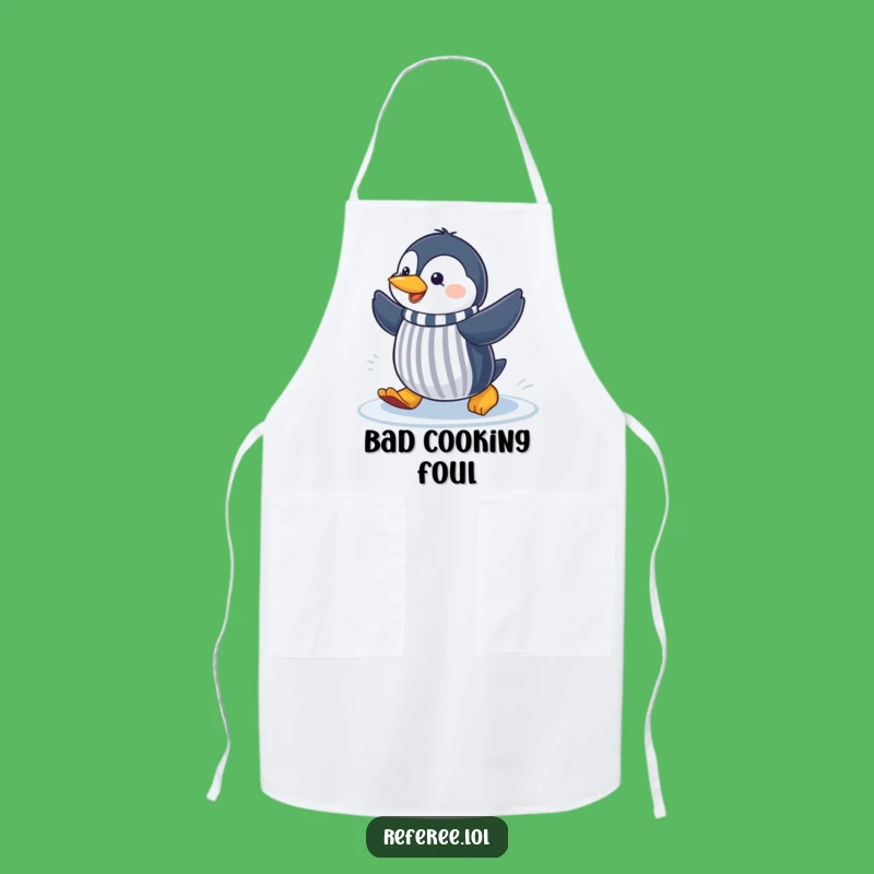 Funny Penguin Referee Apron: Hilarious Kitchen Wear for the Home Coach
