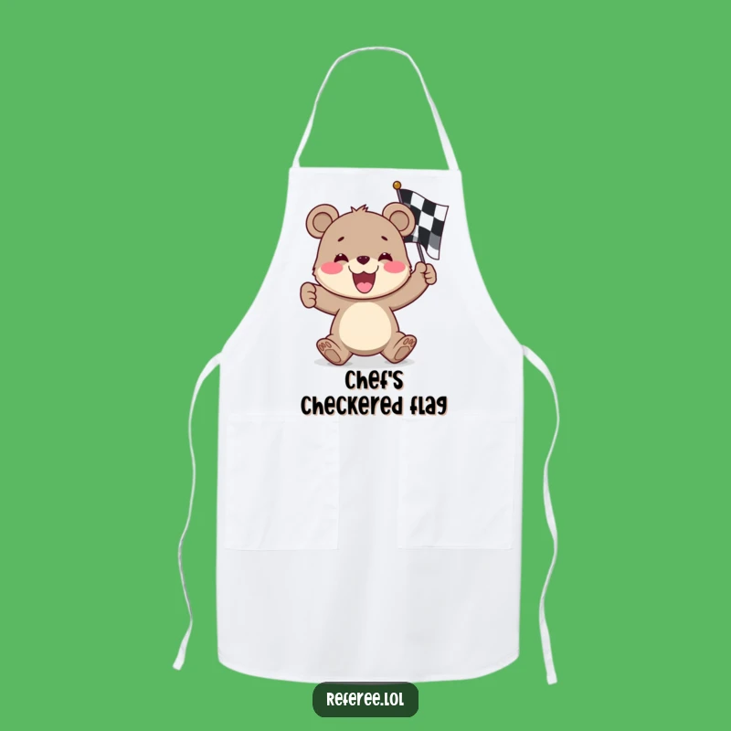 Funny Bear Cub Chef Apron - Cook Up Laughs in the Kitchen!