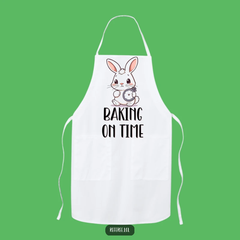Funny Bunny Stopwatch Apron - Cook with Precision & Pizzazz!
