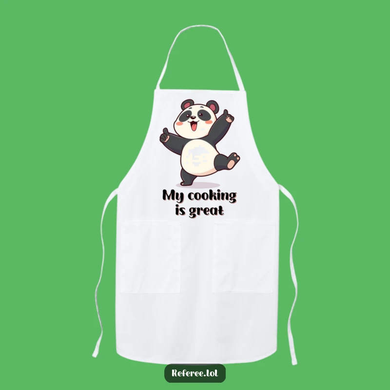 Funny Panda Stomp Apron - Enthusiastic Kitchen Point, Humorous Chef Gift