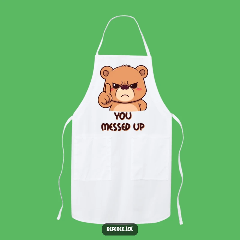 Funny Grumpy Bear Apron - Kitchen Authority for Stern Cooks