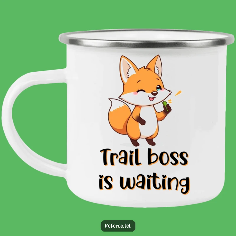 Funny Fox Whistle Camping Mug: Outdoor Urgency, Perfect Gift for Campers
