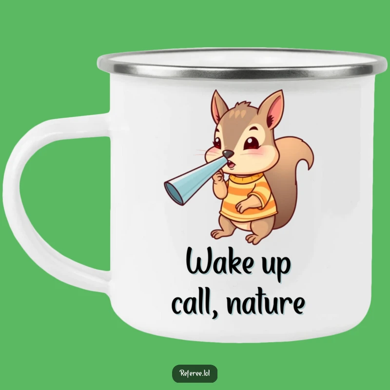 Funny Squirrel Campfire Mug: Tiny Official for Outdoor Adventures