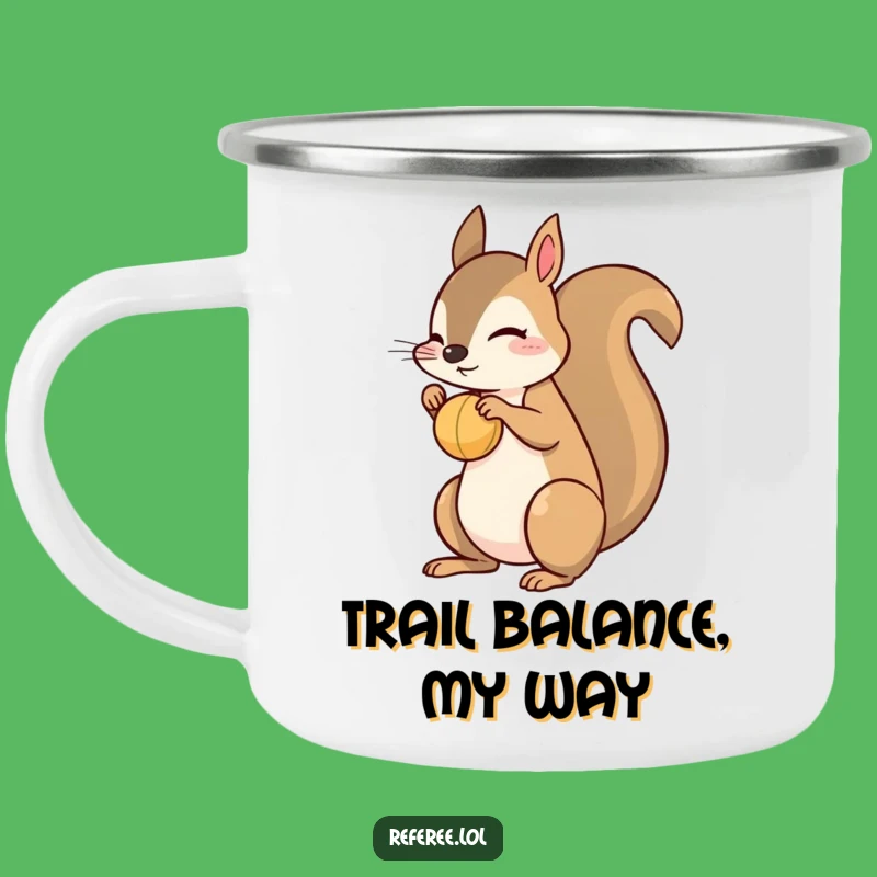 Funny Outdoor Squirrel Ball Bounce Mug - Whimsical Camping Gift
