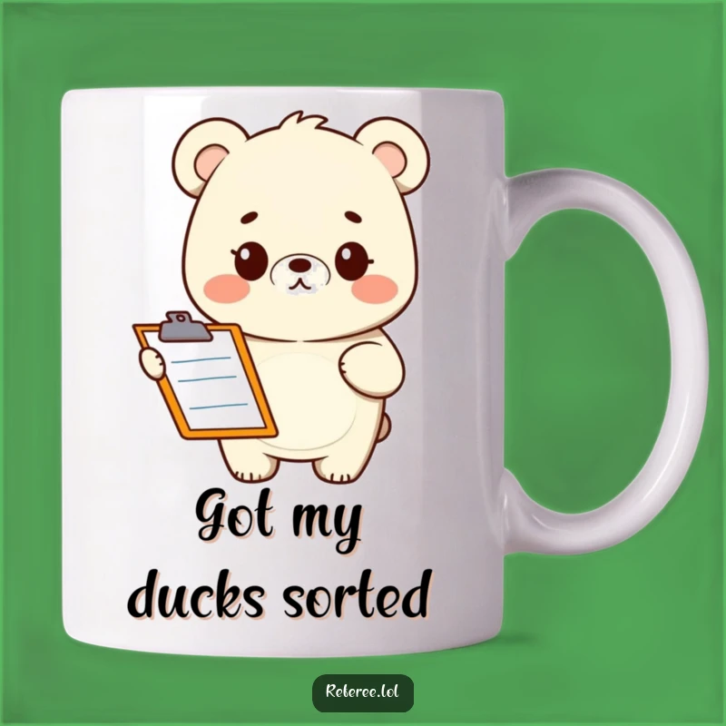Funny Bear Clipboard Mug: Quirky Animal Humor, Perfect Gift for Office Fun