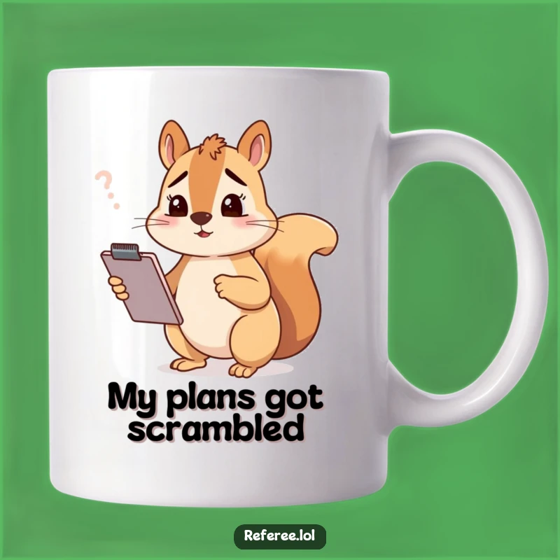Funny Squirrel Clipboard Mug: Hilarious Office Humor Gift for Confused Professionals