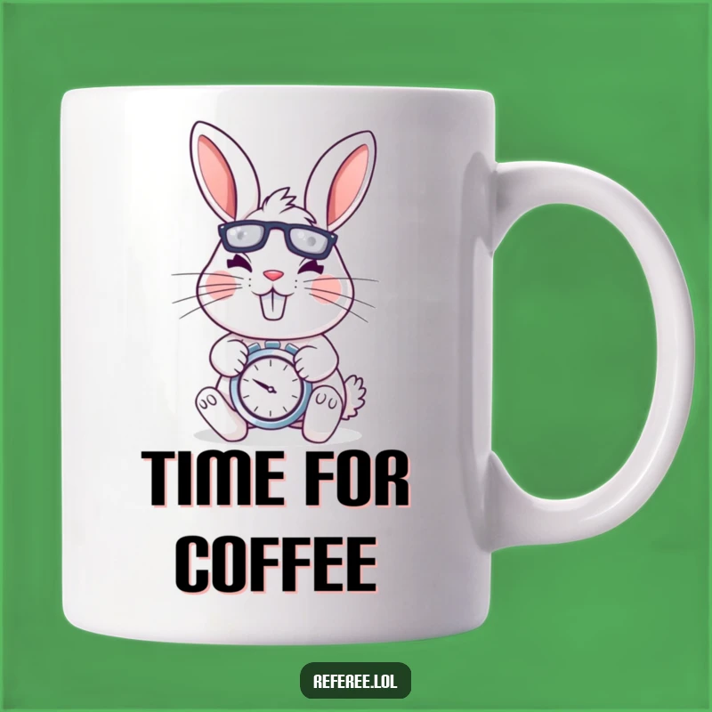 Funny Rabbit Stopwatch Mug - Energetic Pace, Determined Fun Gift