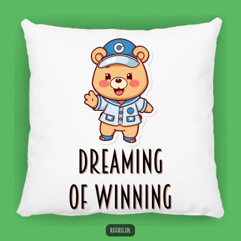 Funny Bear Sports Pillow: Comfy & Motivational Accent for Fan Rooms