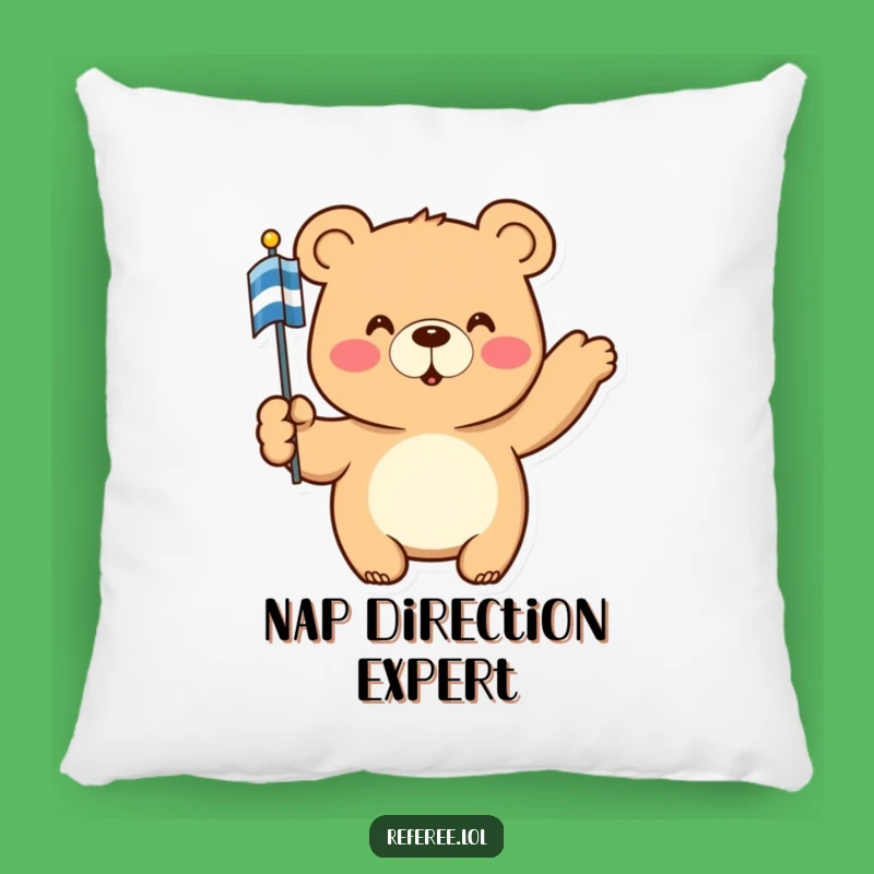 Funny Bear Pillow: Cozy Comfort with Authoritative Pointing Bear, Humorous Accent Gift
