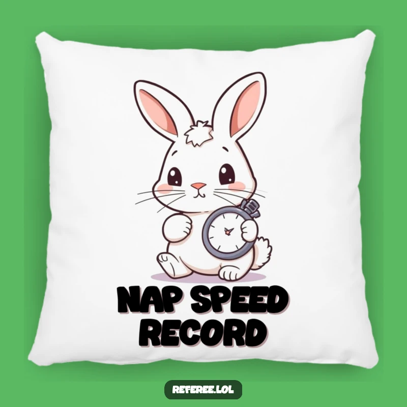 Funny Bunny Stopwatch Pillow - Comfy Accent for Snuggle Time!