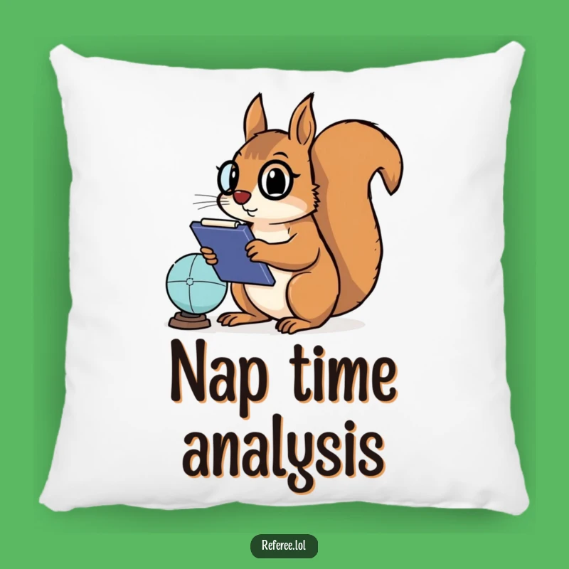 Funny Squirrel Pillow: Cozy Comfort with a Determined Game Strategist