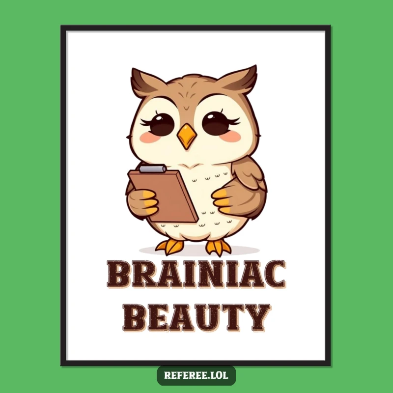 Funny Owl Clipboard Digital Art - Instant Wise Decor for Your Walls!