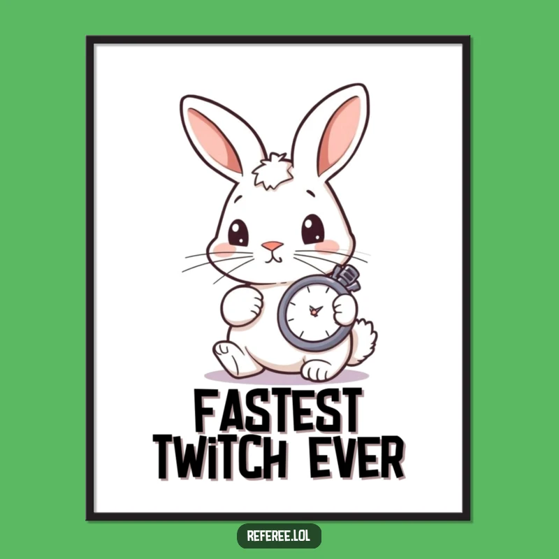 Funny Bunny Stopwatch Digital Art - Instant Humorous Decor for Your Walls!