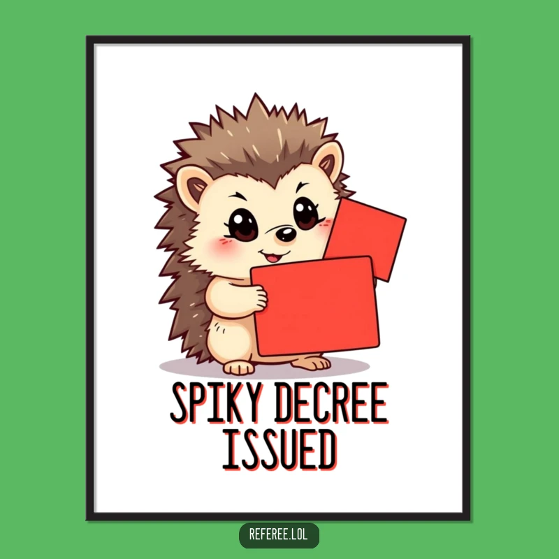Funny Determined Hedgehog Card Art Print - Inspiring Decor and Perfect Gift