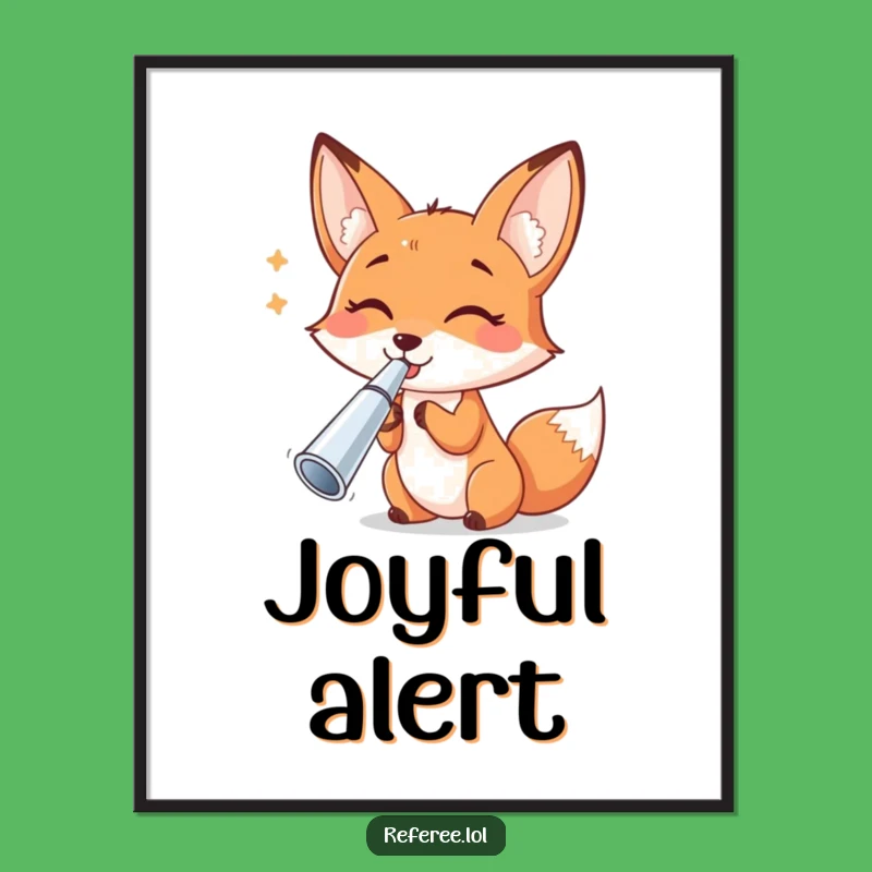 Funny Fox Whistle Digital Art - Instant Cheerful Decor for Your Walls!
