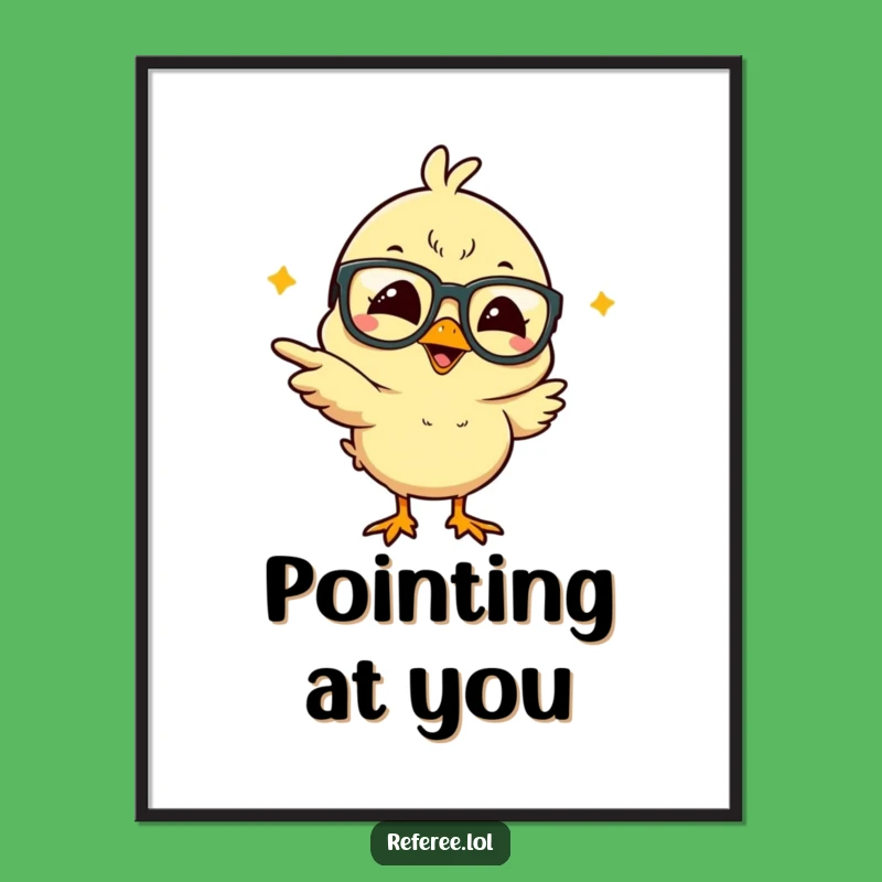 Funny Giggling Chick Digital Art Print: Instant Hilarious Decor for Your Walls