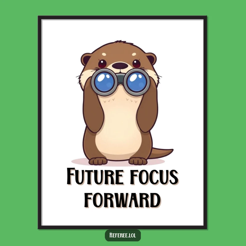 Funny Otter Binoculars Digital Art - Instant Hilarious Decor for Explorers