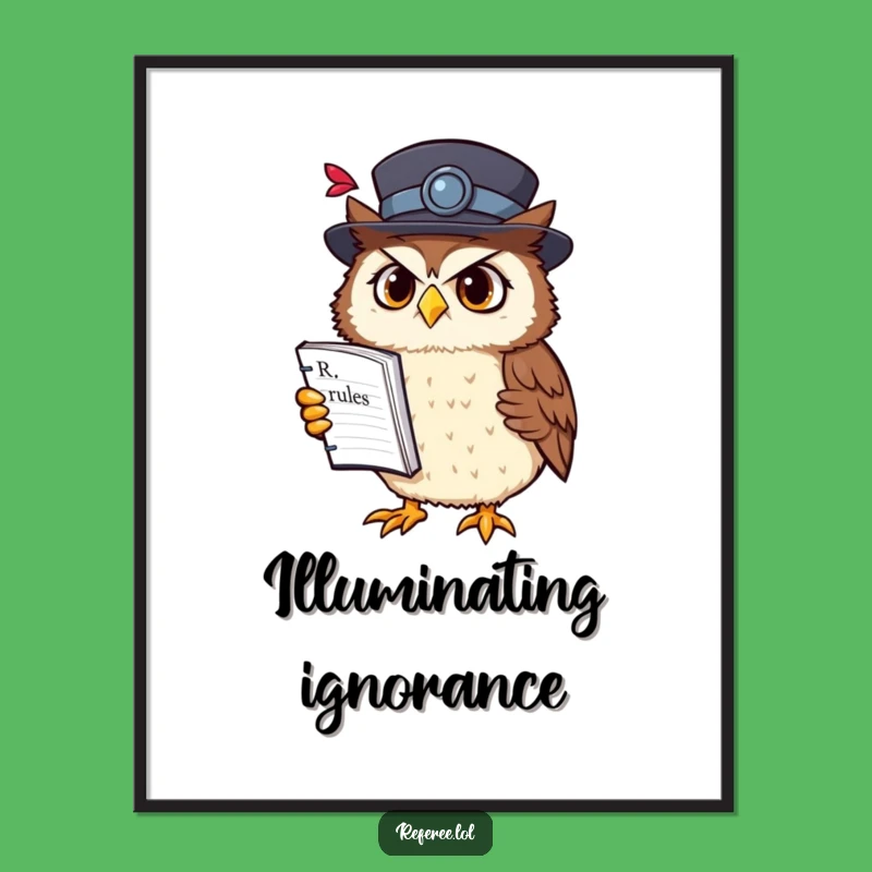 Funny Owl Professor Digital Print: Instant Witty & Bewildering Wall Art