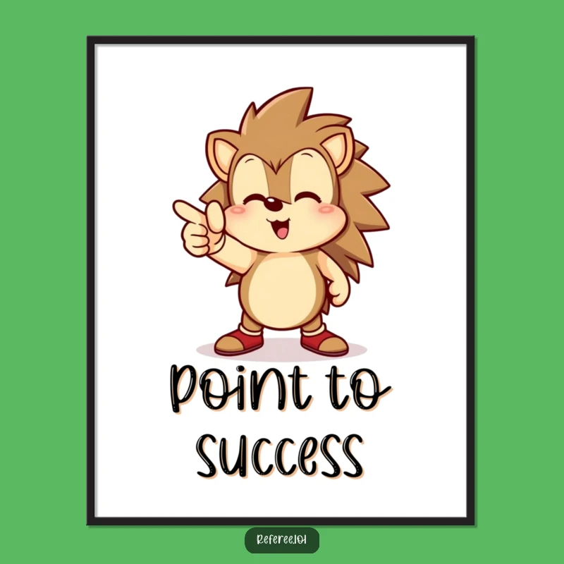 Funny Hedgehog Goal Digital Art - Instant Motivational Decor!