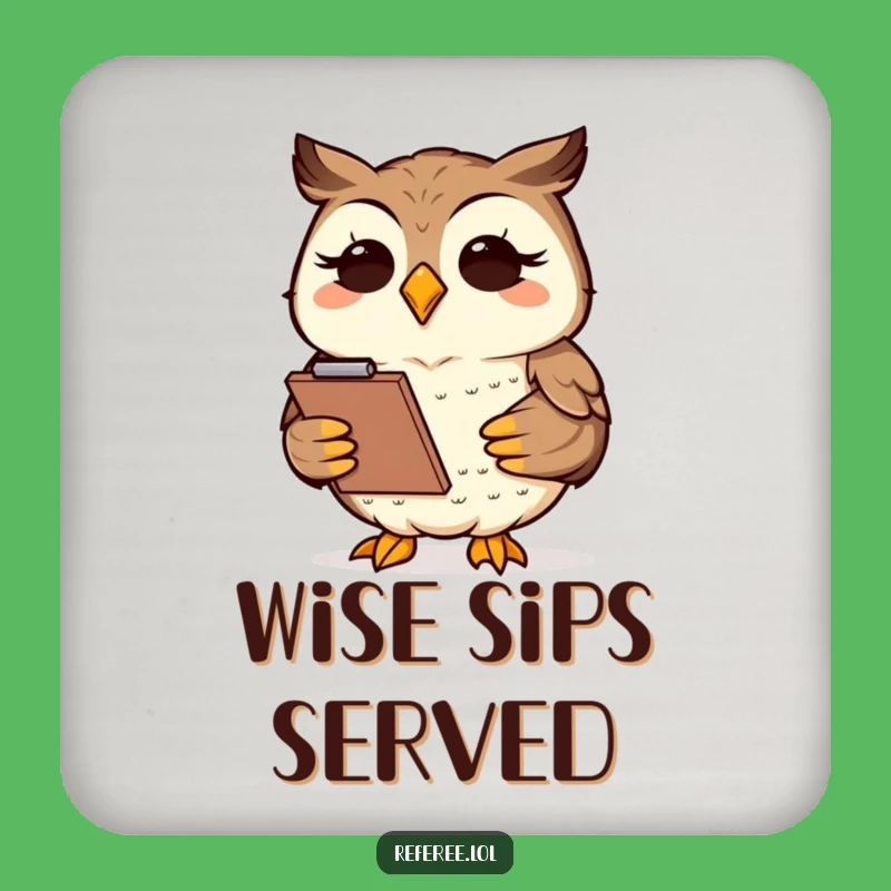 Funny Owl Clipboard Coasters - Protect Tables with Wise Humor!