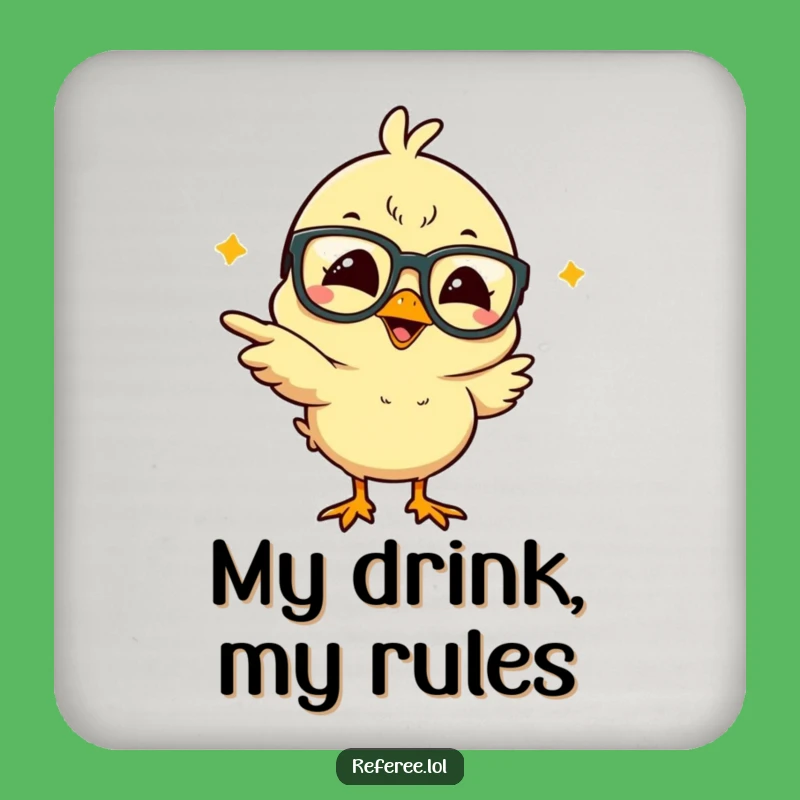 Funny Giggling Chick Drink Coaster: Hilarious Protection for Your Surfaces