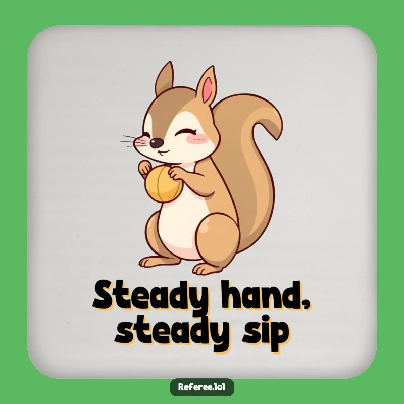 Funny Protective Squirrel Ball Bounce Coaster - Whimsical Bar Gift