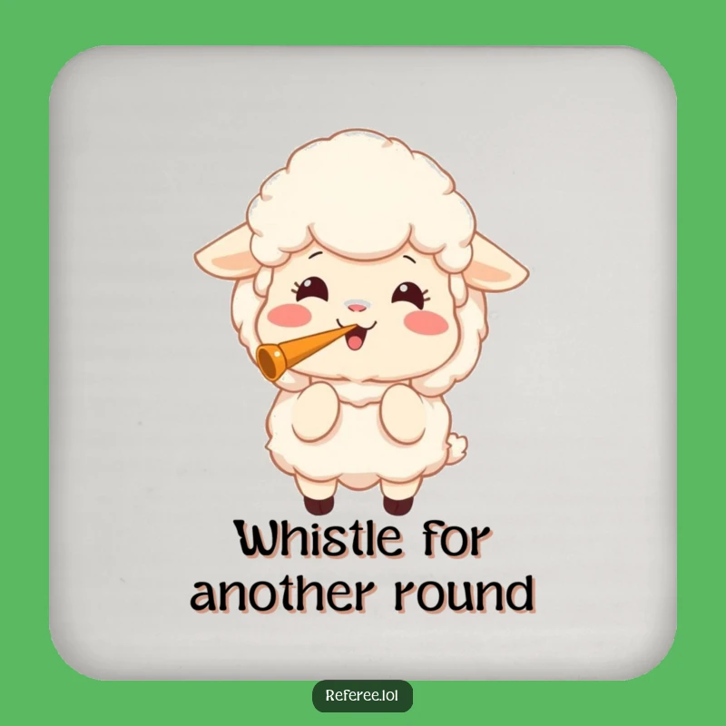 Funny Sheep Whistle Coaster: Protect Surfaces with Joyful Style