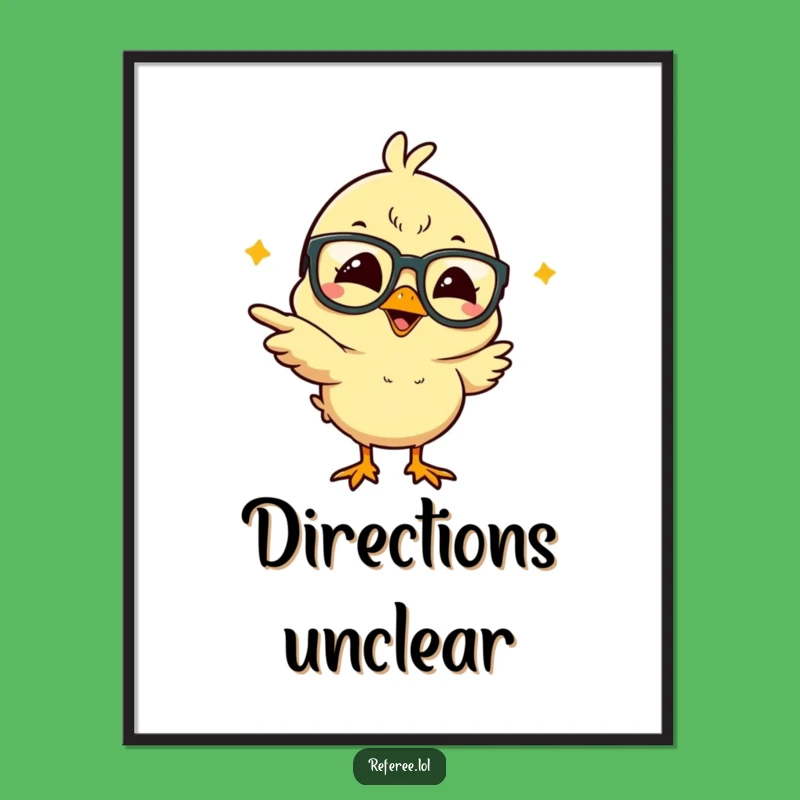 Funny Giggling Chick Poster: Hilarious Wall Art to Brighten Your Space