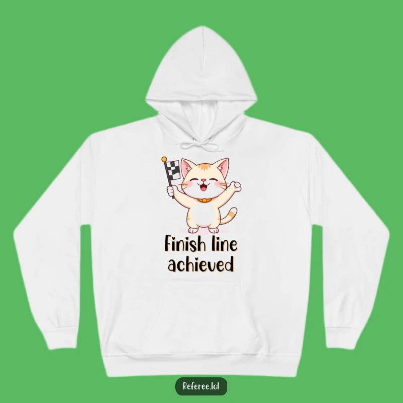 Cozy Funny Racing Cat Hoodie: Warmth and Victory for Fans!