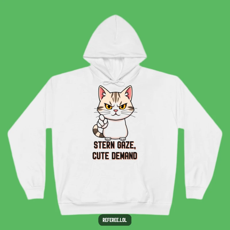 Funny Cat Pointing Hoodie: Cozy Comfort for Determined Souls