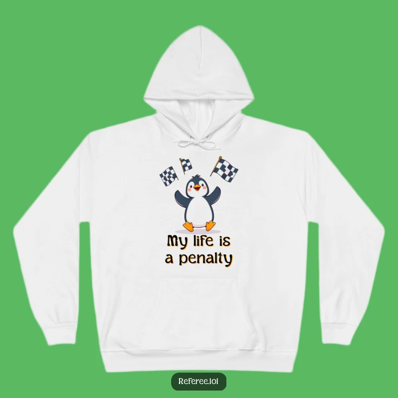 Funny Penguin Penalty Hoodie - Cozy and Comedic Winter Wear Gift