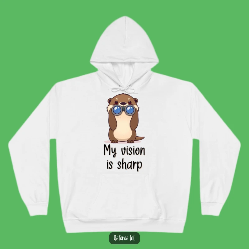 Funny Otter Binoculars Hoodie - Cozy & Comical Explorer Gear
