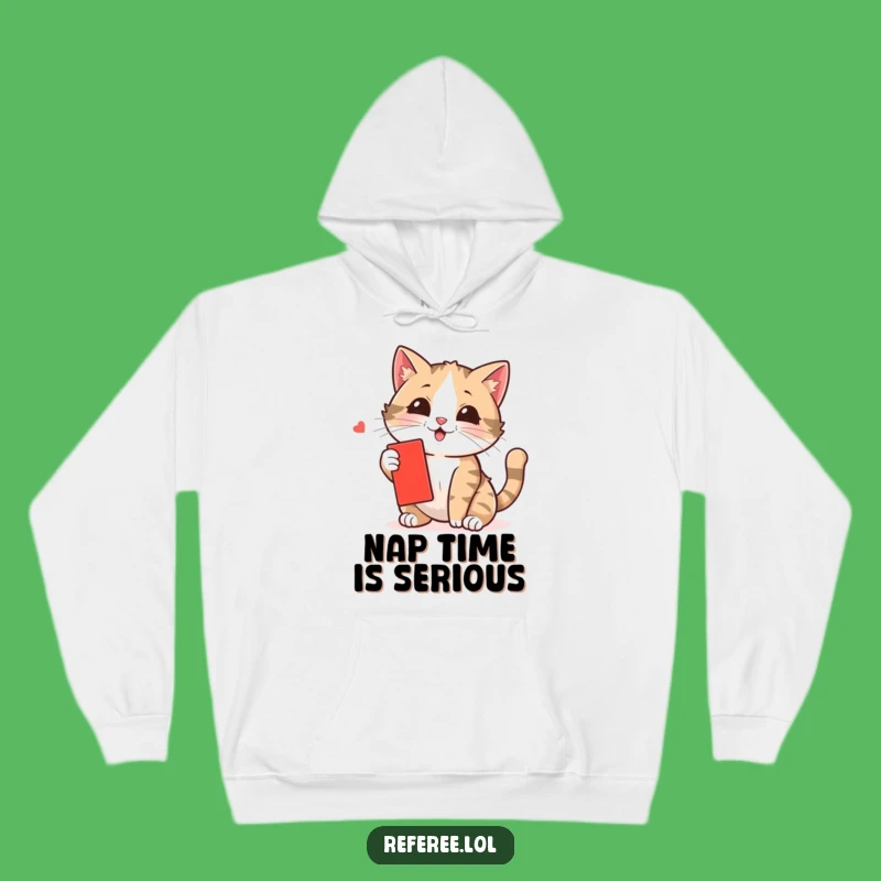 Funny Cat Swatting Card Hoodie - Cozy & Comical Animal Wear