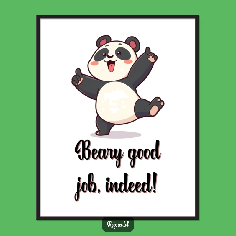 Free Printable Wall Art: Emphatic Panda - Humorous Downloadable Art for Bold Statements