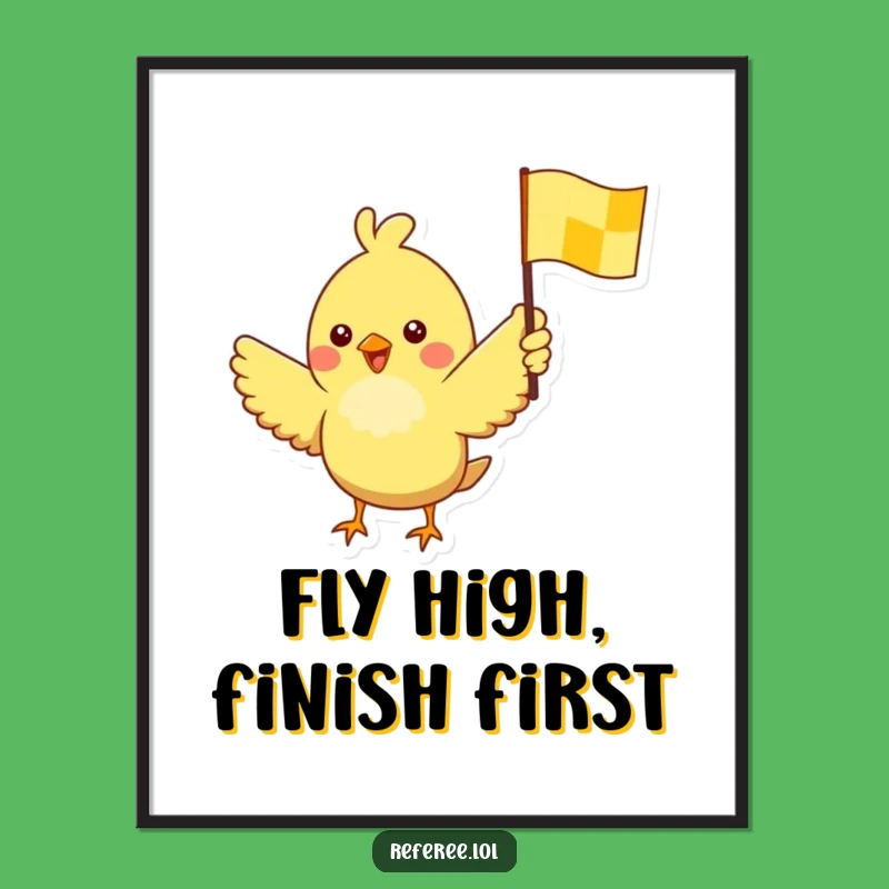 Free Printable Bird Checkered Flag Wall Art: Hilarious Downloadable Decor for Race Lovers!