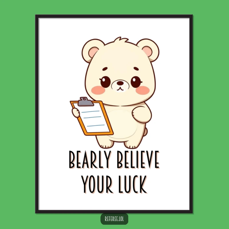 Free Printable Wall Art: Funny Bear Analyst, Quirky Office Decor, Downloadable Art!