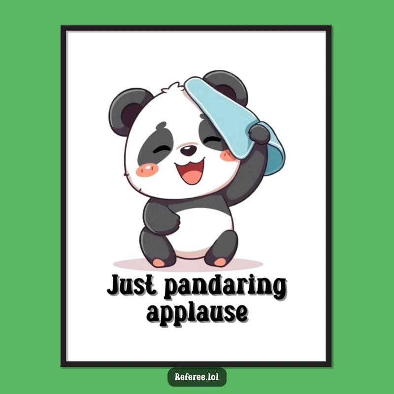 Free Printable Wall Art: Funny Panda Resilience, Motivational Decor, Downloadable Art!