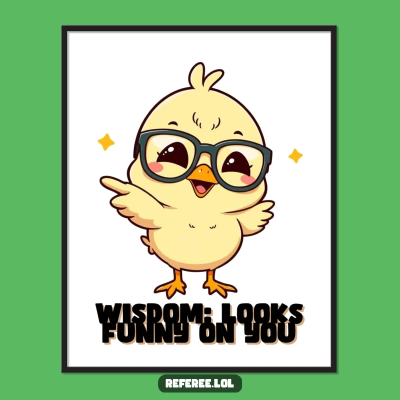 Free Printable Wall Art: Giggling Chick Glasses Hilarious Funny Downloadable Decor