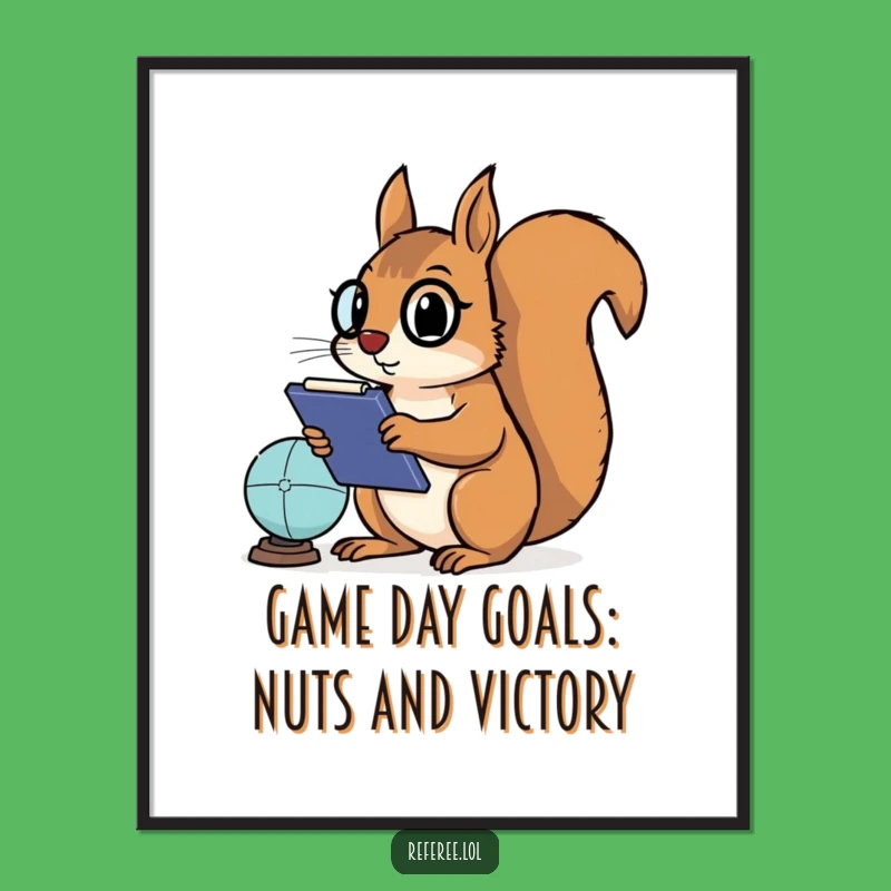 Free Printable Wall Art: Determined Squirrel Coach, Hilarious Downloadable Decor