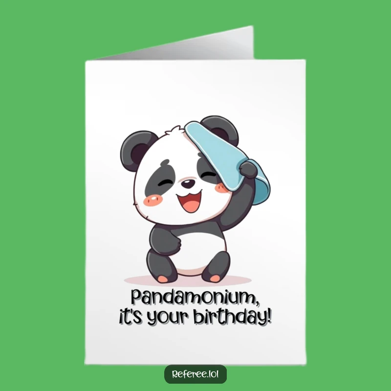 Free Printable Birthday Card: Exhausted Panda, Funny Effort, Downloadable Gift!