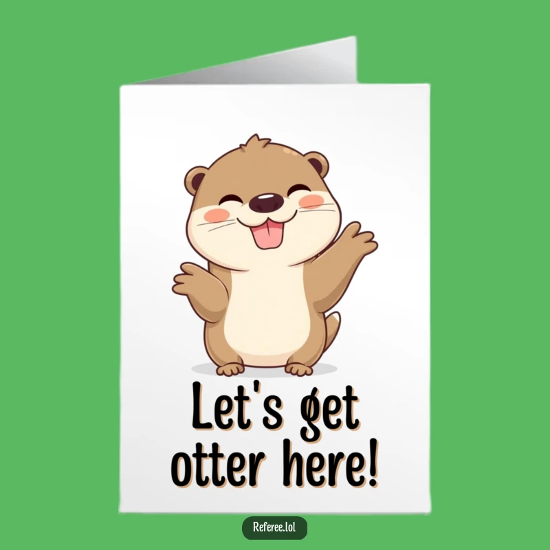 Free Printable Birthday Card: Cheerful Otter Invite to a Fun, Playful Celebration
