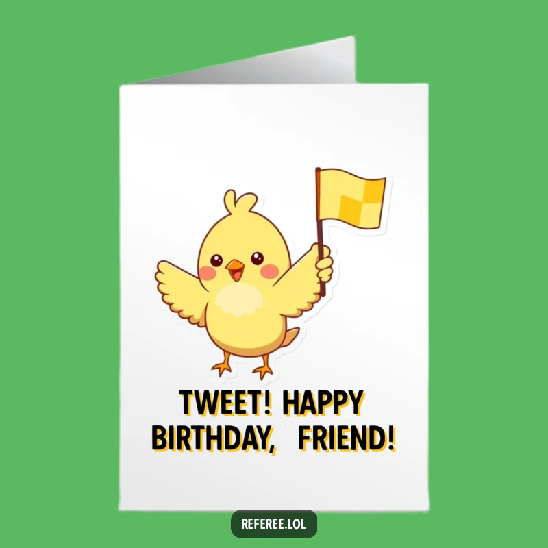 Free Printable Bird Checkered Flag Birthday Card: Funny Downloadable Gift for Race Fans!