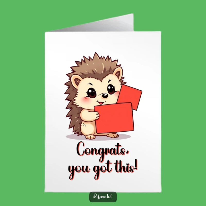 Free Printable Hedgehog Congrats Card - Determined Downloadable Celebration
