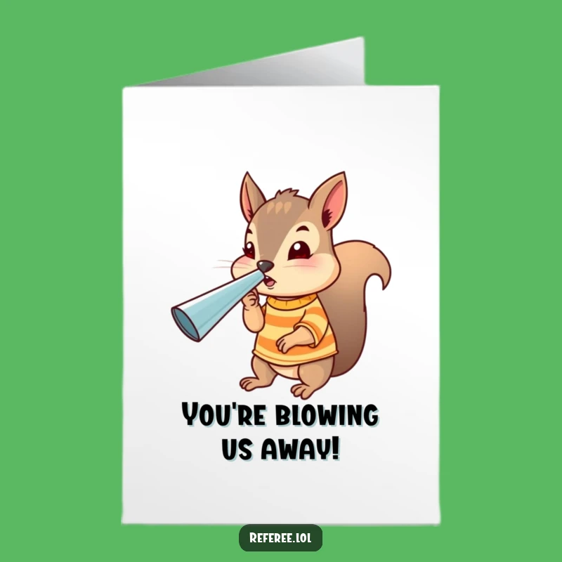 Free Printable Congrats Card: Funny Squirrel Official - Whistleblower of Victory - Downloadable Achievement Gift