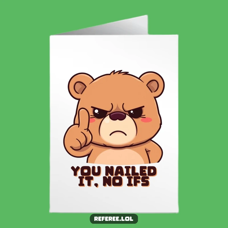 Free Printable Congrats Card: Grumpy Bear 'Not Impressed' for a Sarcastic Downloadable Gift
