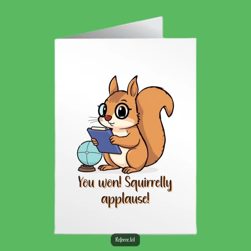 Free Printable Congratulations Card: Squirrel Coach Victory, Amazing Downloadable Gift