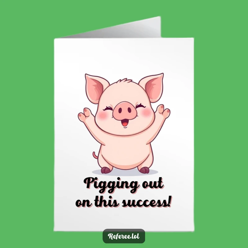 Free Printable Congrats Card: Piglet's Excited Announcement - Funny Downloadable Gift