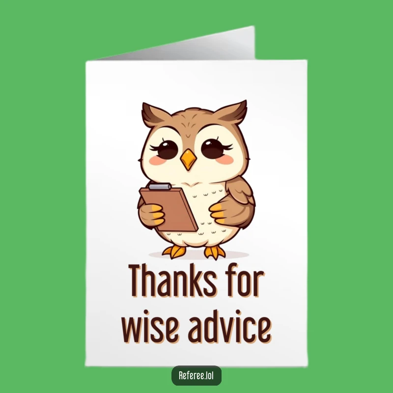 Free Printable Funny Owl Thank You Card - Wise Clipboard Gratitude Downloadable Gift