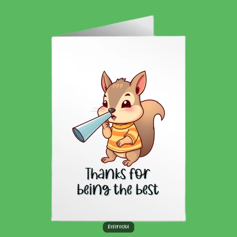 Free Printable Thank You Card: Funny Squirrel Official's Thanks - Downloadable Appreciation Gift