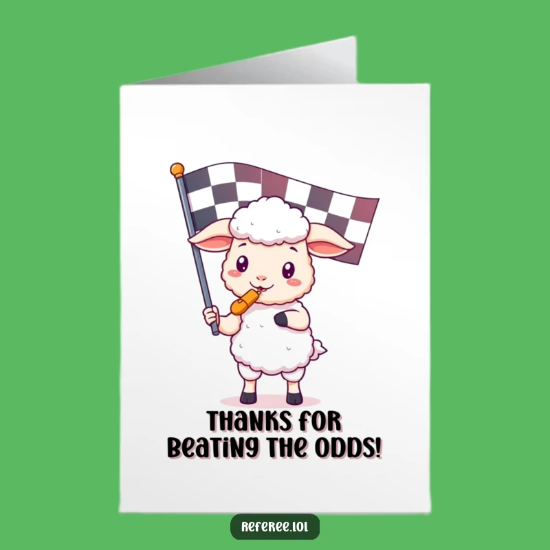 Free Printable Thank You Card: Kawaii Sheep Cheers Gratitude, Fun Downloadable Gift